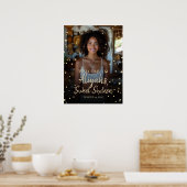 Zoete zestien verjaardag gouden glitter welkomstbo poster (Keuken)