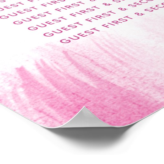 Zoete zestien verjaardag rode roze overzichtstabel poster (Hoek)