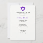 Zoete Zestien Vleermuis Mitzvah, Neon verfuitnodig Kaart (Achterkant)