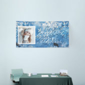 Zoete Zestien Winter Wonderland Sneeuwvlok Spandoek (Beurs)