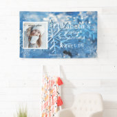 Zoete Zestien Winter Wonderland Sneeuwvlok Spandoek (Insitu)