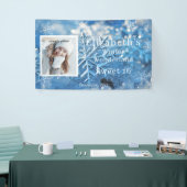 Zoete Zestien Winter Wonderland Sneeuwvlok Spandoek (Beurs)