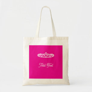 Zoete Zestien Wit & Roze Tiara Tas Favour