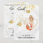 ** ZOETE ZESTIEN Zeemeermin Pearl Hart 16 Verjaard Kaart (Voorkant / Achterkant)