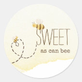 Zoete Zoals Kan Bij Baby Shower Favor Ronde Sticker (Voorkant)