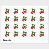 Zoete zomer aardbei fruit ronde sticker (Vel)