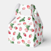 Zoete Zomer Aardbeien Meisje Verjaardagsfeest Bedankdoosjes (Achterkant)