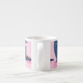 Zoete zomer cactus bloeipatroon espresso kop (Achterkant)