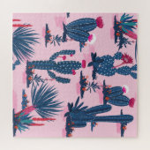Zoete zomer cactus bloeipatroon legpuzzel (Horizontaal)