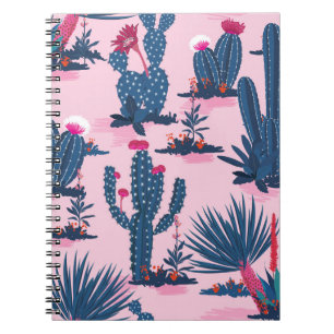 Zoete zomer cactus bloeipatroon notitieboek