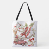 Zoete Zomer Kersen Denim Jas Tote Bag (Achterkant)