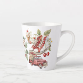 Zoete zomer kersen latte mok