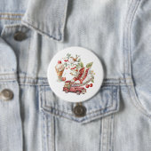 Zoete zomer kersen ronde button 7,6 cm (In situ)