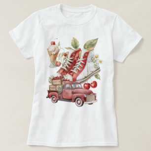Zoete zomer kersen t-shirt