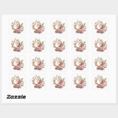 Zoete zomer kersen vierkante sticker (Vel)