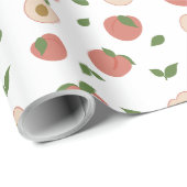 Zoete Zomer Perzik Patroon Cadeaupapier (Rol Hoek)
