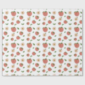 Zoete Zomer Perzik Patroon Cadeaupapier (Vlak)