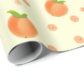 Zoete Zomer Perzik Patroon Cadeaupapier (Rol Hoek)