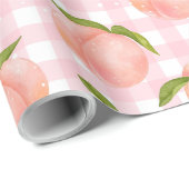 Zoete zomer perzik patroon cadeaupapier (Rol Hoek)
