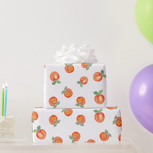 Zoete zomer perzik patroon cadeaupapier (Feestgeschenken)