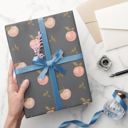 Zoete Zomer Perzik Patroon Cadeaupapier (Geschenken)