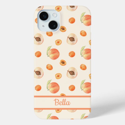 Zoete zomer perzik patroon Case-Mate iPhone case (Achterkant)