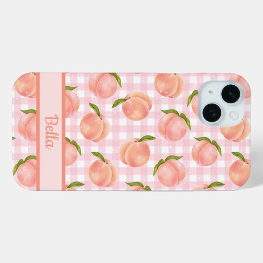 Zoete zomer perzik patroon Case-Mate iPhone case (Achterkant (horizontaal))