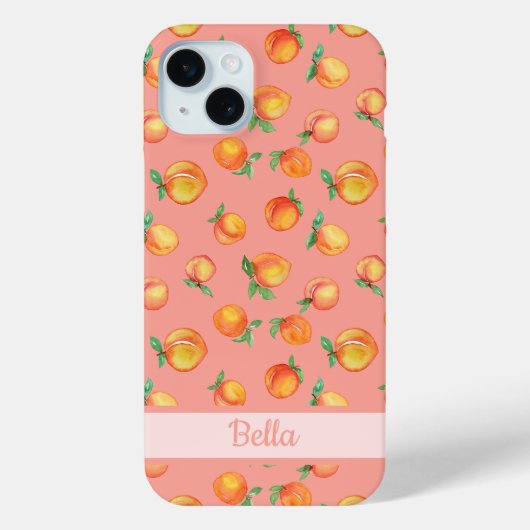 Zoete zomer perzik patroon Case-Mate iPhone case (Achterkant)