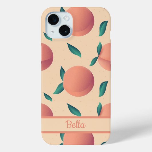 Zoete zomer perzik patroon Case-Mate iPhone case (Achterkant)