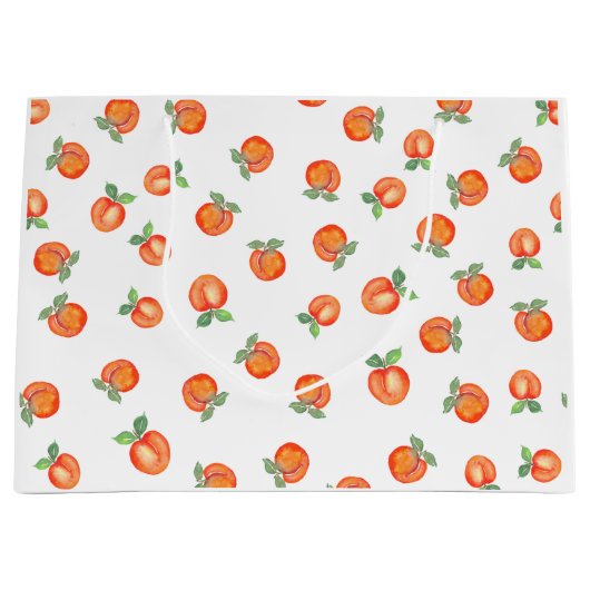 Zoete zomer perzik patroon groot cadeauzakje (Voorkant)