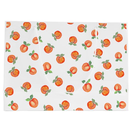 Zoete zomer perzik patroon groot cadeauzakje (Achterkant)