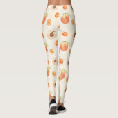 Zoete zomer perzik patroon groot leggings (Achterkant)