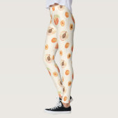 Zoete zomer perzik patroon groot leggings (Links)