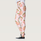 Zoete zomer perzik patroon groot leggings (Links)