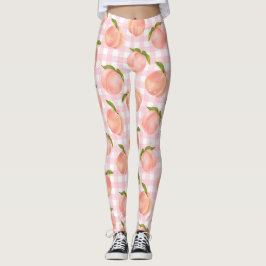 Zoete zomer perzik patroon groot leggings
