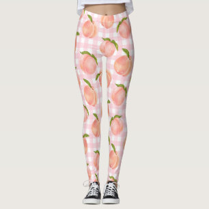 Zoete zomer perzik patroon groot leggings