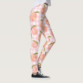 Zoete zomer perzik patroon groot leggings (Rechts)