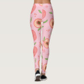 Zoete zomer perzik patroon groot leggings (Achterkant)