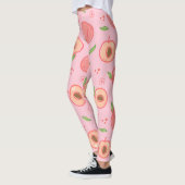Zoete zomer perzik patroon groot leggings (Links)