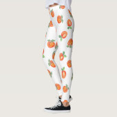 Zoete zomer perzik patroon groot leggings (Links)