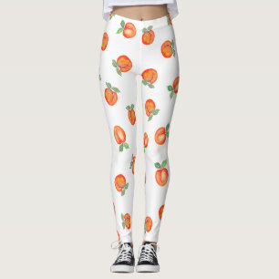 Zoete zomer perzik patroon groot leggings
