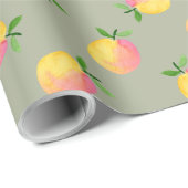Zoete Zomer Perzik Patroon Inpakpapier (Rol Hoek)