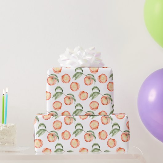Zoete Zomer Perzik Patroon Inpakpapier (Feestgeschenken)