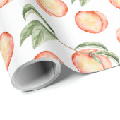 Zoete Zomer Perzik Patroon Inpakpapier (Rol Hoek)