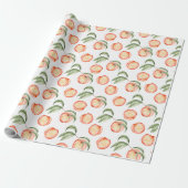 Zoete Zomer Perzik Patroon Inpakpapier (Uitgerold)
