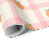 Zoete Zomer Perzik Patroon Inpakpapier (Rol Hoek)