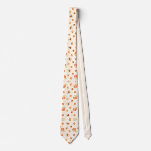 Zoete zomer perzik patroon stropdas (Voorkant)