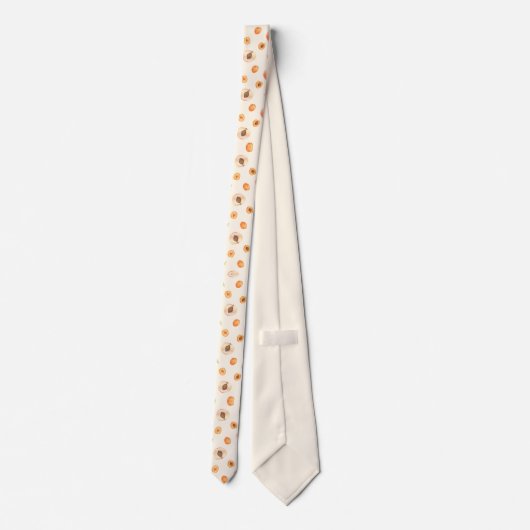 Zoete zomer perzik patroon stropdas (Achterkant)