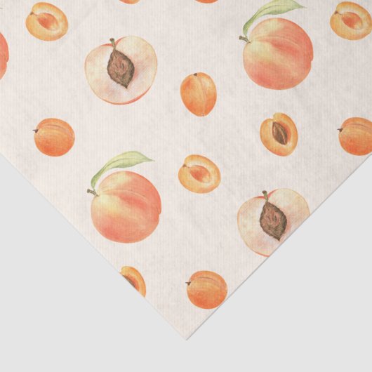Zoete zomer perzik patroon tissuepapier (Detail)
