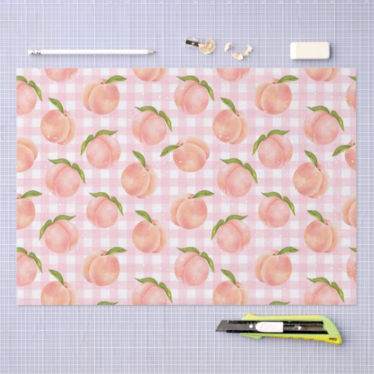 Zoete zomer perzik patroon tissuepapier (Craft)